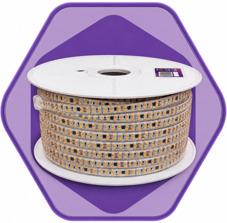 FITA DE LED 2835 20W 240 Leds IP65 ROLO COM 100M 220V 1777 LUMENS 3000K